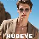 Hubeye Photochromic Progressive Reading Glasses for Men and Women Ultralight Flexible Anti-Blue Light ReadersClear+Black+Orange+1.5
