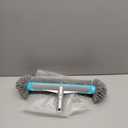 Swimming Pool Brush Head with Round Ends，17.5" Heavy Duty Aluminum Back Head for Cleans Walls, Tiles & Floors, 7 Rows Premium Nylon Bristles with EZ Clips (Blue Grey)