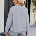 Merry and Bright Sweatshirts Women Funny Leopard Printed Plaid Christmas Trees Long Sleeve Shirt Xmas Graphic Pullover Tops (Gray, L)