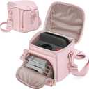 Camera Sling Bag Compatible with Polaroid Now 2nd/3rd Instant Camera, Crossbody Bag with Adjustable Strap, Pink