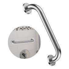 12 Inch Shower Grab Bar Satin Brushed Nickel, ZUEXT Stainless Steel Safety Grab Bar Handle, Bathroom Balance Bar, Safety Hand Rail Support  Handicap, Elderly, Injury, Senior Assist Bath Handle
