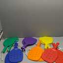 Plastic Paddleball Racket PE Equipment for Elementary School with Lanyard Classes Equipment, 15.2 x 7.5 Inches