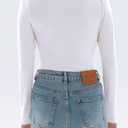 TiulZial Long Sleeve Shirts for Women - V Neck Sexy Crop Top Tight Going Out Trendy Basic Fall Clothing (M)