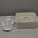 Fruit Containers for Fridge Keep Fresh, 5-Pack Food Storage Containers with Lids, Meal Prep Containers, Fridge Storage with Removable Colander, Microwave & Dishwasher Safe (Cream)