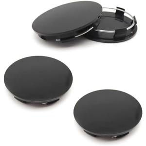 lekiliky 3PCS Car Wheel Center Caps, 60MM/2.36In OD 56MM/2.2In ID, Scratch-resistant & Rust-proof ABS Snap-in Vehicle Rim Hub Caps Accessories, Universal for Cars, SUV, Truck (Black)