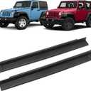 Door Sill Guards Kit Rubber Door Entry Guards Protector Wrangler JK Unlimited JKU 2 Door 2007-2018 Front & Rear JK Door Entry Edge Threshold Protection Decor