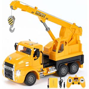 DOUBLE E Mack Licensed RC Crane, Remote Control Construction Vehicles Toys, Crane Truck Toy for Boys, Toy with Lights, Ideas Birthday/Xmas Gifts for Boys DOUBLE E Mack Licensed RC Crane, Remote Control Construction Vehicles Toys, Crane Truck Toy for Boys, Toy with Lights, Ideas Birthday/Xmas Gifts for Boys