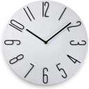 12 Inch Wall Clock Silent Non Ticking, Preciser Modern Style Decor Clock for Home, Office, School, Kitchen, Bedroom, Living Room, Wall Clock Without Second Hand (White)