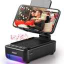 Gifts for Men Him, Cell Phone Stand with Bluetooth Speaker&Led Color Changing Light, Unique Gifts for Women Dad Her Husband, Cool Tech Gadget Wireless Speaker, Birthday Gifts for Men, Ideal Gifts (Black)