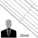 8 Pcs Chains for Men Stainless Steel Chain Necklace bulk Mens Necklace Jewelry Set Figaro Chain Cuban Link Chain Rope Chain Snake Chain