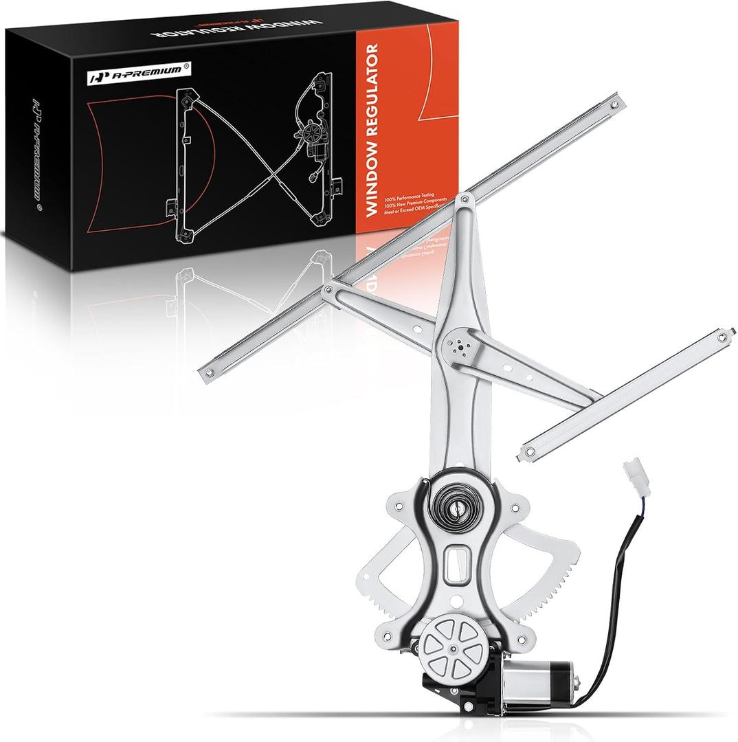 A-Premium Power Window Regulator with 2-Pin Motor Front Driver Side Compatible with Toyota Camry 2002-2006, Sedan, without Auto Up Feature, Front Left Driver Side