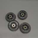 Inline Skate Wheels with Bearings, 3 Inch Roller Blade Wheels 76mm Outdoor and Indoor Clear Wheel for Office Chairs, Luggage (4 Pack, Silver)