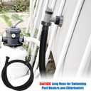 Frienda 10 ft Swimming Pool Replacement Hose - 1.5" Diameter Plastic Above Ground Hose Replacement Accessory for Home, Swimming Pool, Filter Pump, Saltwater Systems(Black)