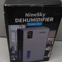 NineSky Dehumidifiers for Home, 95 OZ Water Tank, (1000 sq.ft) Dehumidifiers for Bathroom Bedroom Basement with Auto Shut Off,7 Colors LED Light(White)