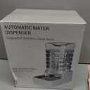 Automatic Pet Water Dispenser: 8L Light Gray Gravity Feeder with Stainless Steel Bowl - BPA-Free for Dogs Cats - No Spill Design