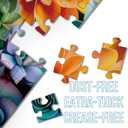 3D Succulent Puzzles for Adults 1000 Pieces Nature Plant Puzzle, Colorful Paper Cut Art Jigsaw Puzzles, Beautiful Botanical Houseplant Puzzle