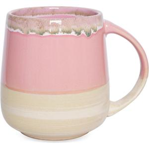 Bosmarlin Extra Large Ceramic Coffee Mug, 23 Oz, Dishwasher and Microwave Safe, Oversized Big Tea Cup, Reactive Glaze (Pink)
