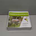 HRAYLTOP Standing Bird Feeder Bowl with 29.1 inch Iron Stand - Detachable Outdoor Decor for Garden Backyard Patio and Deck - Perfect for Attracting Birds