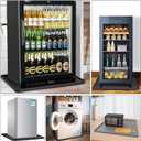 Mini Fridge Silicone Mat with Raised Edges, 20" x 20" x 0.6" Small Fridge Drip Tray,Mini Refrigerator Carpets Floor Protector (No Base Raisers)