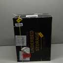 Wisuce Bamboo Under Bed Storage Containers Underbed Organizer with Wheels with Large Dust Bag, Sturdy Wood Rolling Under the Bed Shoe Storage Organizer Drawer 2 Packs (White, Long), 2 Packs (33.07"×16.54"×7.6")