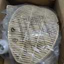 WYYSDWNE 24”Hand Woven White Rattan Chandelier, 3Lights Boho Light Fixture Adjustable Coastal Pendant Light for Kitchen Island Dining Living Room