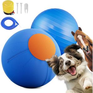 ZIDA 18" Herding Ball for Dogs and Horses - Upgraded Chew Material Dual-Layer Durable Dog Toy Agility Equipment for Australian Shepherds,Cattle,Border Collies,Small/Medieum Breeds