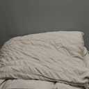 MUXHOMO 7 Pieces Queen Comforter Set, Soft Bed in a Bag Queen Size, All Season Bedding Set with Comforter, Flat Sheet, Fitted Sheet, Pillowcases & Shams, Beige