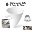 Flour Funnel for KitchenAid Mixer 5 Qt, Anti-Splash Attachment for Tilt-Head Stand Mixer 4.5 & 5 Quart (KSM150), Dishwasher Safe No-Mess Baking Tool, Easy Pour Accessory (Black)