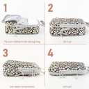 4 Set Compression Packing Cubes For Travel Bags Organizer For Luggage Suitcase Organizer, Compression Bags For Travel Accessories Luggage Storage Set (4 Pcs, Brown Leopard)