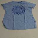 Blue Lotus Flower Yoga Tee Shirt Large
