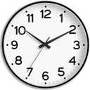 Wall Clock, Silent Wall Clocks Battery Operated 8 Inch-Modern Non Ticking Analog Clock Decorative for Kitchen Office Bathroom Bedroom(Black)