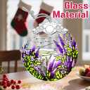 2 x Christmas Ornaments: Stained Glass Ornament, Christmas Tree Ornament, Hanging Ornaments for Home Decor & Xmas Tree Decorations  Exquisite Holiday Decor, Gifts & Holiday Present - Lavender