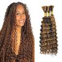 P427 Highlight Blonde Human Braiding Hair Deep Wave Bulk 18 18 18 Inch Light Honey Blonde Deep Wave Braids Human Hair Extensions Unprocessed Virgin Remy Hair 3 Bundle 50 Gram Per Bundle