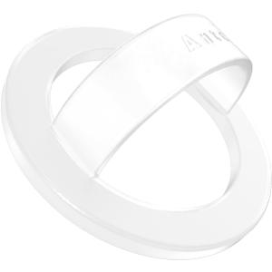 Anteel Magnetic Silicone Ring Grip Phone Holder, Strong Magnetic Attraction, Comfy and Portable, Removable Finger Loop Grip for Magsafe Phone Case (Clear)