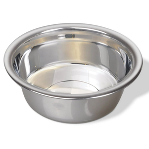 Van Ness Pets Medium Lightweight Stainless Steel Dog Bowl, 32 OZ Food And Water Dish, Natural