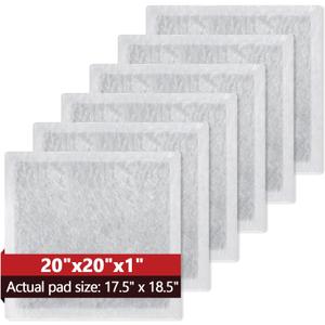6 Pcs 20x20 Replacement Filter Pads Compatible with Dynamic Air Cleaner