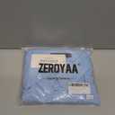 ZEROYAA Men's Linen Shirts Short Sleeve Summer Casual Button Down Beach Shirt with Pocket (Blue, M)