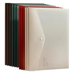 VANRA File Folders Letter Size 12 Pack Plastic File Envelopes with Snap Closure, A4 Filing Envelope Project Folder Holder File Pockets Jacket Document Letter Organizer (4 Colors)