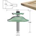 LEATBUY 1/2 Inch Shank Router Bit, Round Over Raised Panel Cabinet Door Ogee Rail and Stile Router Bits, Woodworking Wood Cutter, Wood Carbide Groove Tongue Milling Tool(LINE)