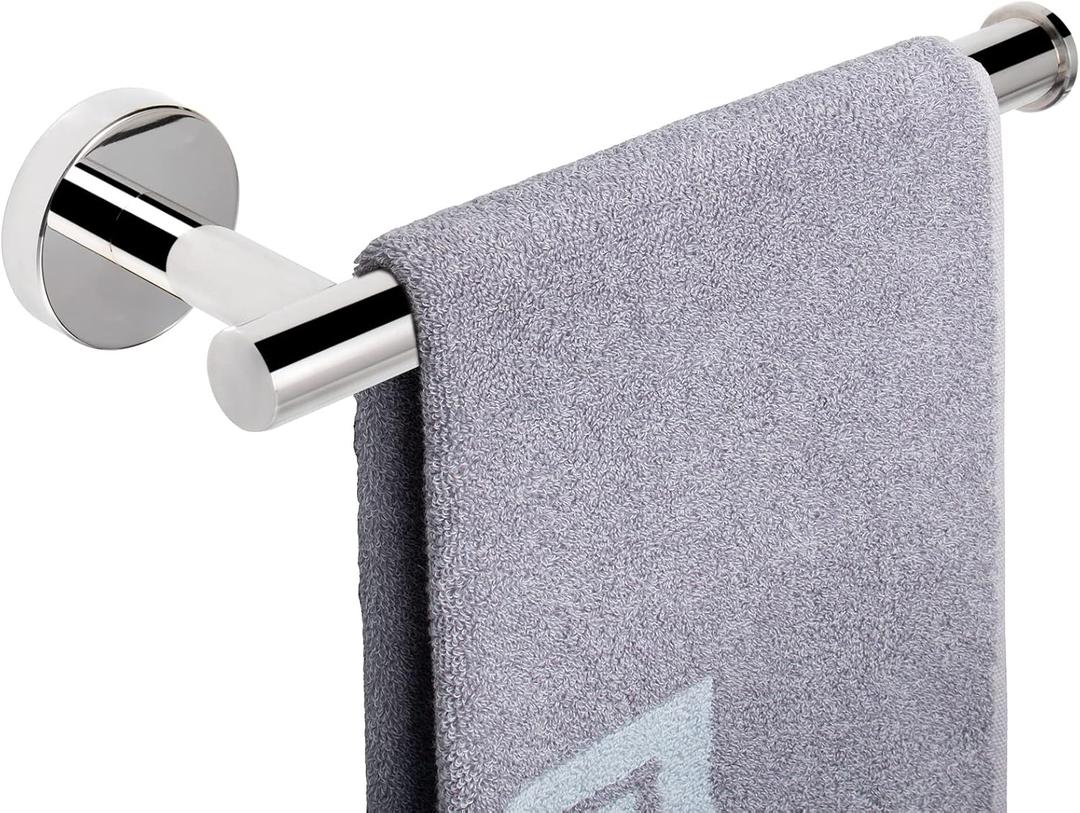 NearMoon Hand Towel Holder/Towel Ring, Thicken Stainless Steel Hand Towel Bar for Bathroom, Rustproof Wall Mounted Towel Rack, Contemporary Style Bath Accessories, 9 Inch (1 Pack, Chrome Finish)