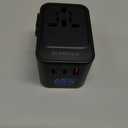 Universal Travel Adapter, International Travel Plug Adapter with 2 USB-C(GaN 65W) 1 USB-A Ports, All in One Portable Adaptor, for USA, UK, EU, AU 224+ Countries (Black) US