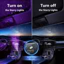 Retractable Car Charger with Starlight, 66W Starlight in Car roof 4 in 1 Retractable Car Phone Charger Adapter, Fast Charging USB C Cable, Compatible with iPhone 17/16/15/14/13/12