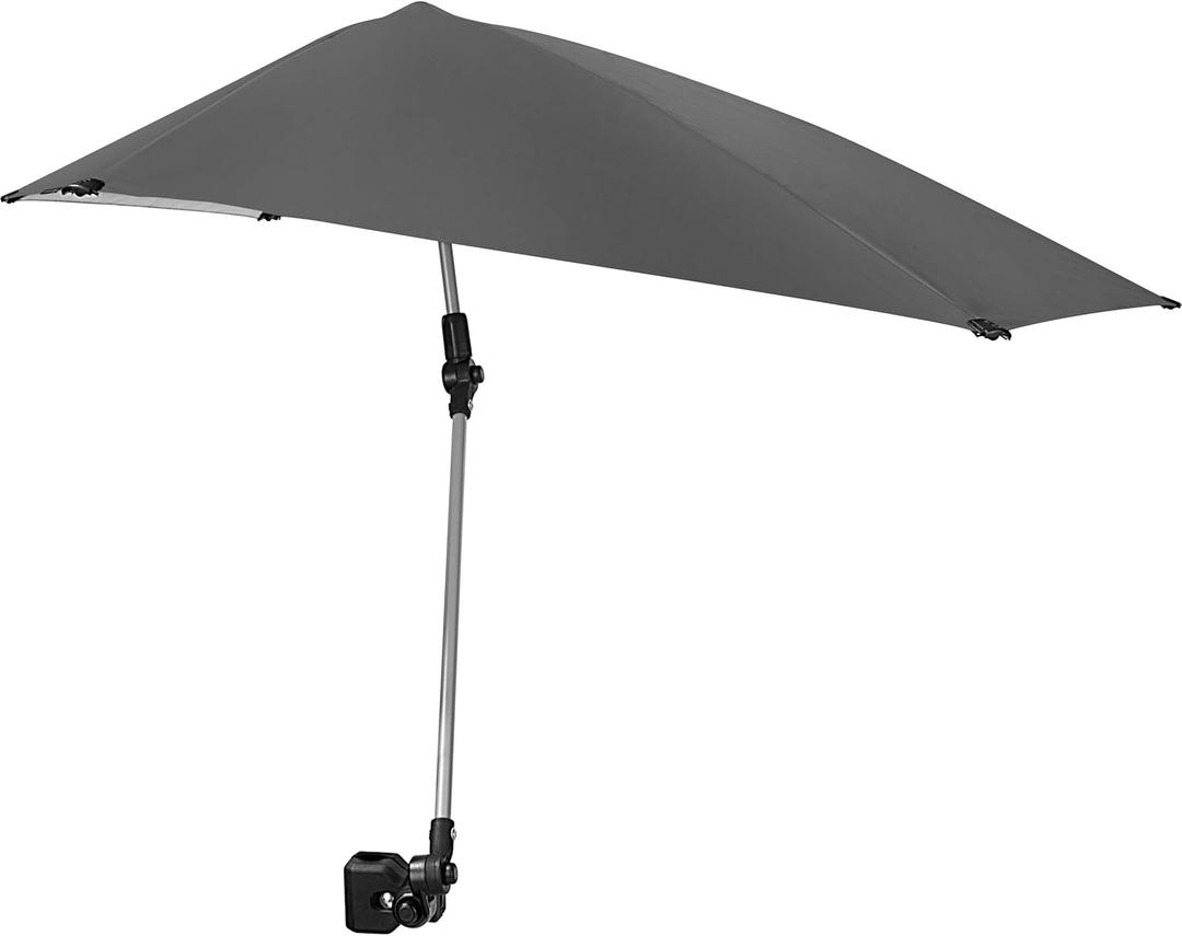 Sport-Brella Versa-Brella SPF 50+ Adjustable Umbrella with Universal Clamp (Gray)