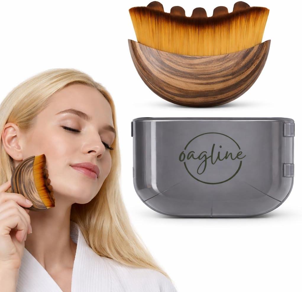 Lymphatic Contour Face Brush for Face and Neck, Soft Bristle Drainage Brush for Jawline Sculpting, Skin Tightening and Facial Massage