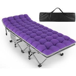 Folding Camping Cot for Adults, 28" Heavy-Duty Portable Cots Bed, Basic - 75x28x15"