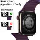 Magnetic Silicone Watch Band Compatible with Apple Watch 44mm 45mm 49mm 46mm 42mm 41mm 40mm 38mm bands Women Men, Soft Sport Strap for iWatch Series11 10 9 8 7 6 5 4,ULTRA3 2,SE3 2 1