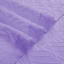 Chyhomenyc Marilyn Light Purple Sheer Curtains 45 Inch Length 2 Panels Set for Bedroom, Light Filtering Soft 3D Leaf Jacquard Textured Short Drapes for Living Room Window, 38Wx45L Inches, 2 Panels