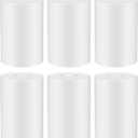 Teenyyou 6 Pcs White Frosted Glass Shade Replacements for Pendant Light Fixtures Glass Lamp Shade Cover, 1-5/8 Inch Fitter E26 Base, 4 w x 6 h, Replacement Lamp Globe for Chandelier Wall Sconce