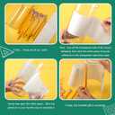 2 Set Back to School Gifts Pencil Shaped Vase Assembly Required DIY Acrylic Flower Vase 90 Pencils 2 Sheets Adhesive Table Centerpiece for Teacher Appreciation, First Day, School Home(Yellow)