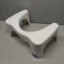 Squatty Potty Simple Curve Bathroom Toilet Stool 7" White